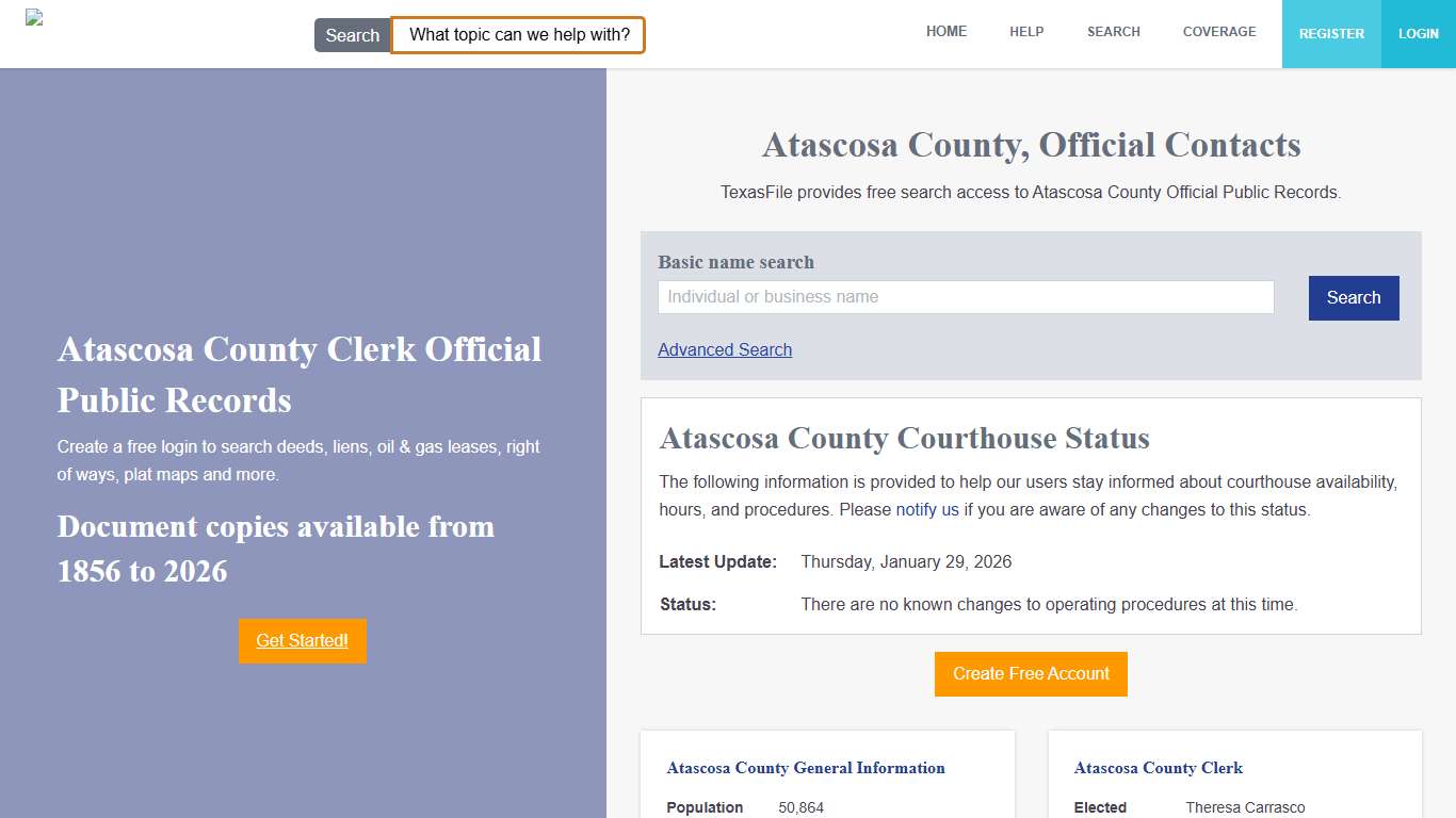 Atascosa County Clerk Official Public Records TexasFile