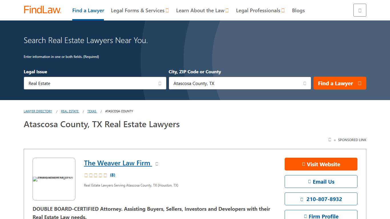 Atascosa County, TX Real Estate Lawyers 2026 Attorney Directory FindLaw