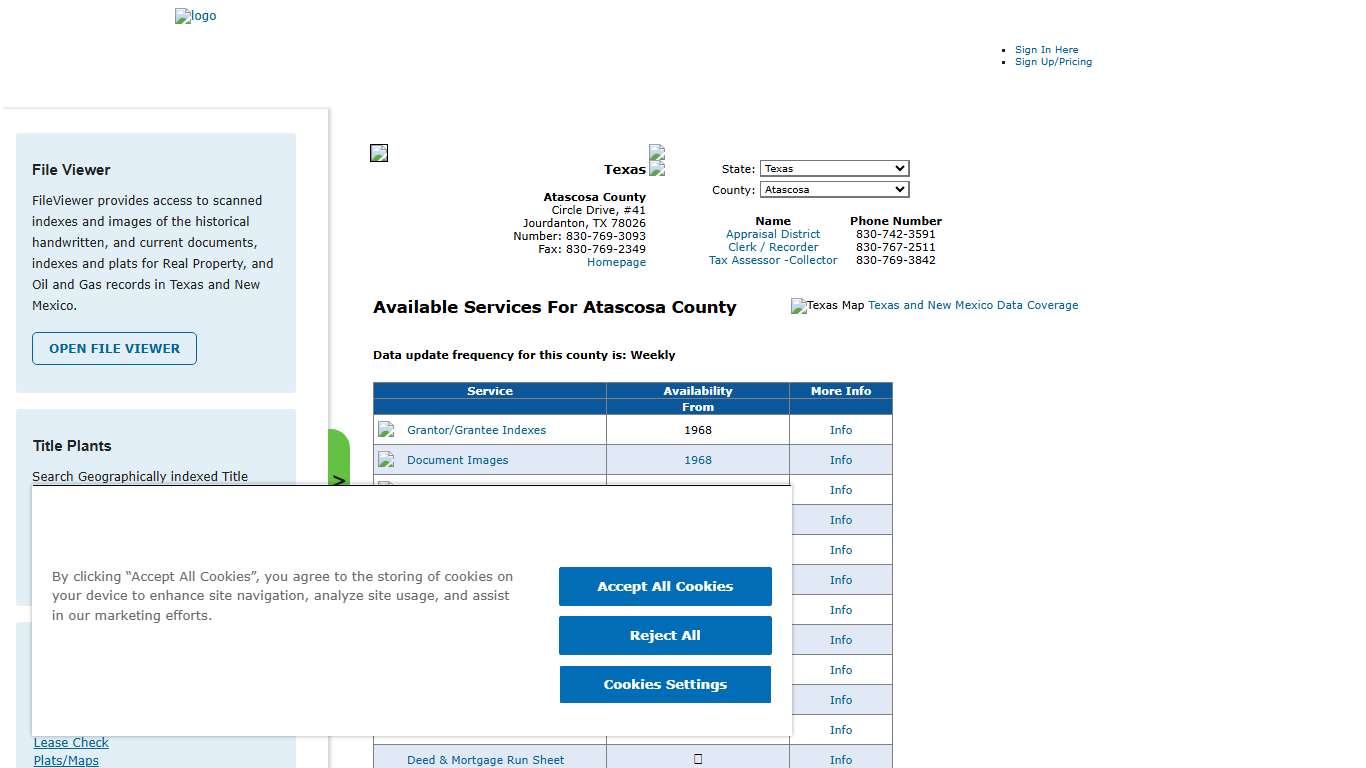 Search Atascosa County Public Property Records Online CourthouseDirect.com